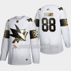 San Jose Sharks Hockeydrakt Brent Burns 88 Adidas 2019-2020 Golden Edition Hvit Authentic - Herre